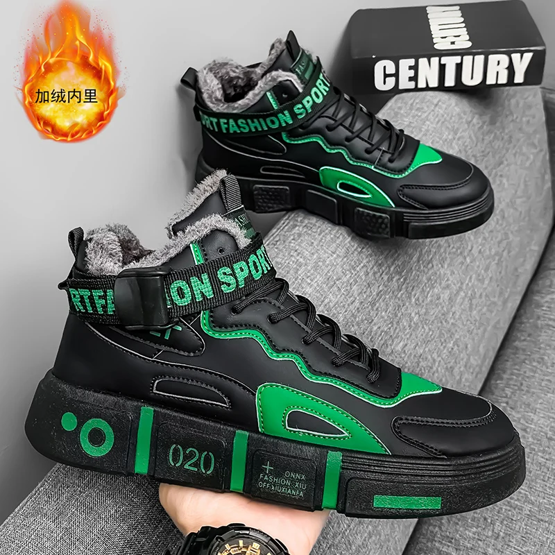 

Men’s 2025 Snow Boots, Waterproof & Faux Fur Lined, Chunky Sole for Christmas & Winter Sports or Leisure