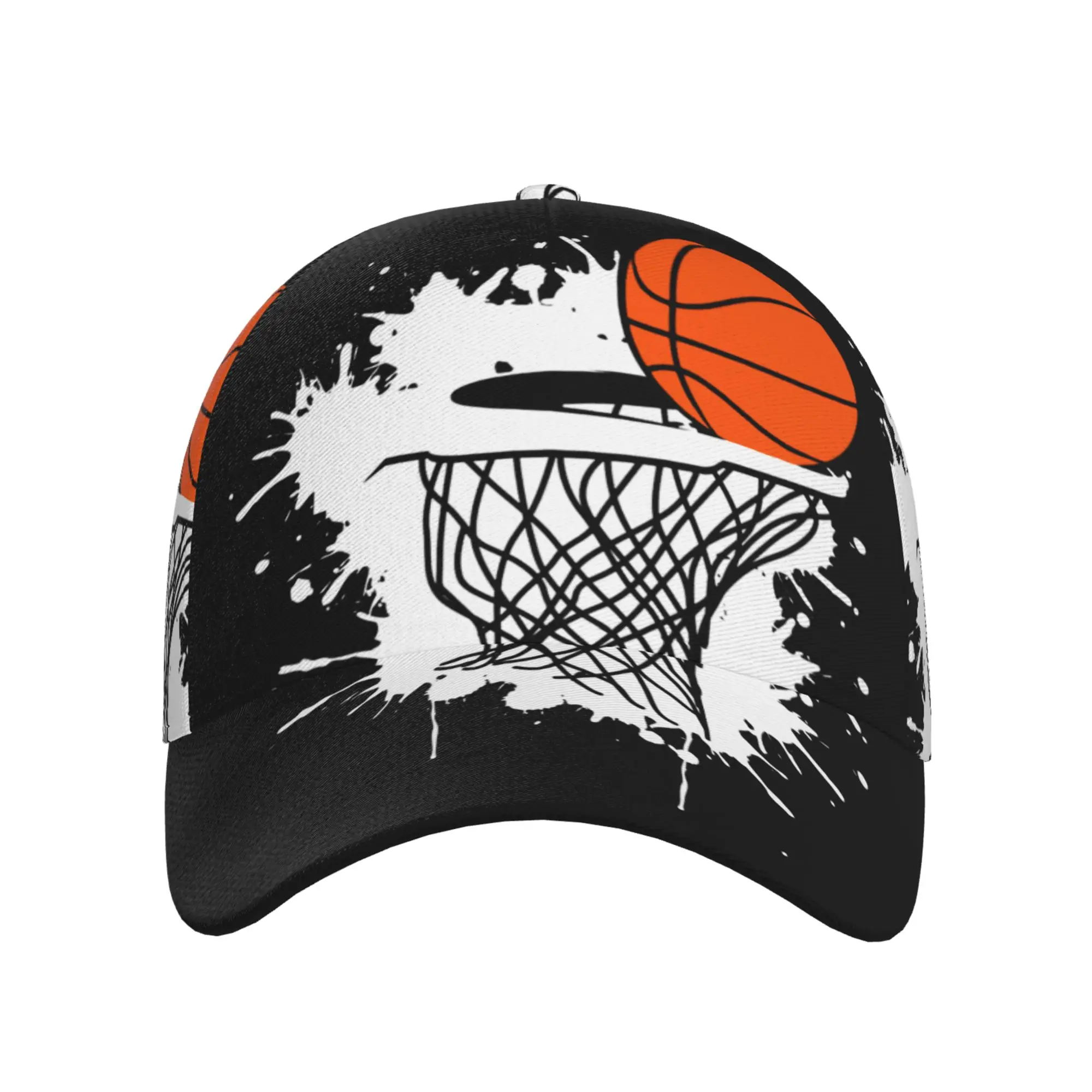 Graffiti Baseketball Printed Hats for Men and Women All-Match Adjustable Dad Hat for Sports Print Size