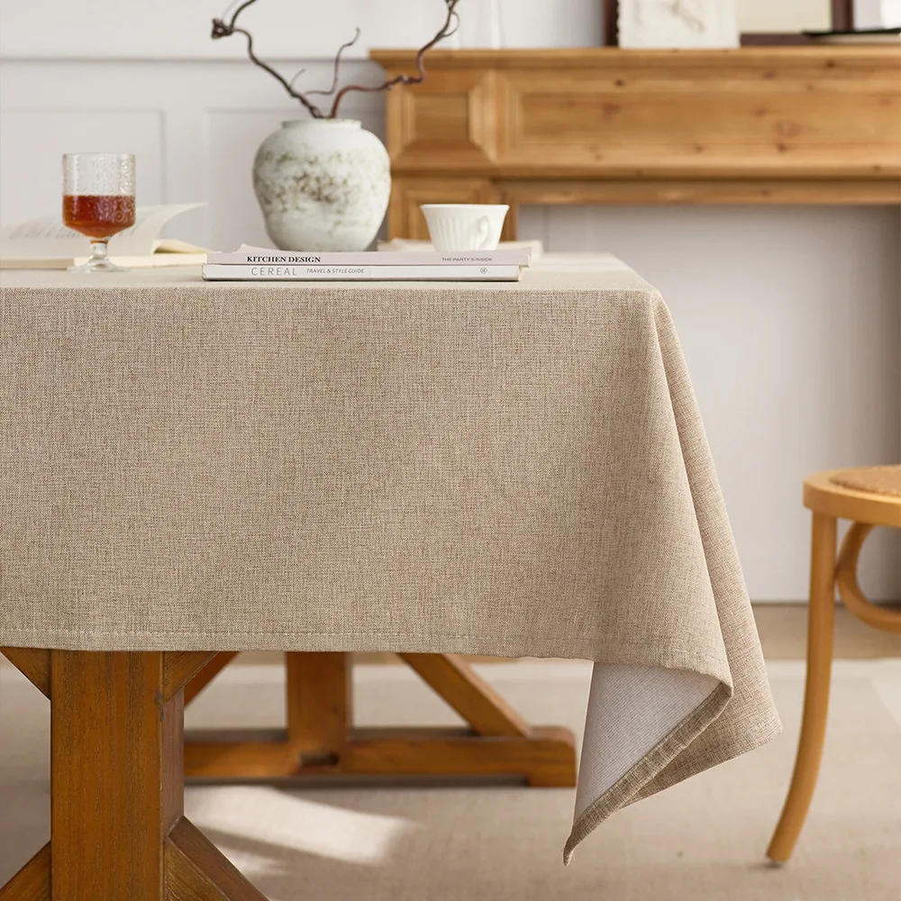 Rectangular Tablecloth Washable Decoration Dining Table Cover Easy To Care For Scratch Resistant Kitchen Party Tablecloth