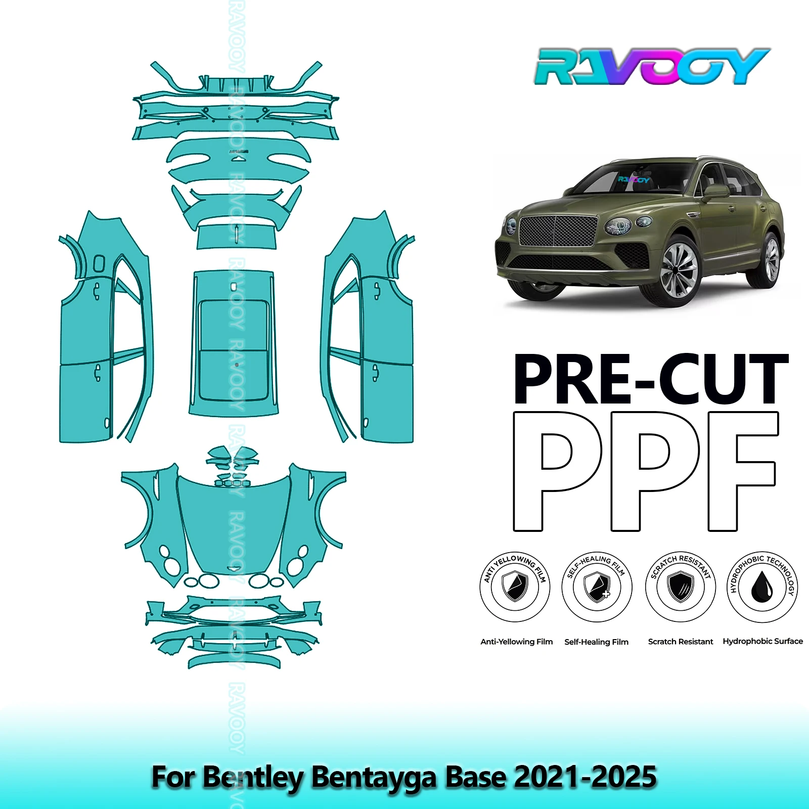 

Full Vehicle Clear Bra Precut PPF Paint Protection Film For Bentley Bentayga Base 2021-2025
