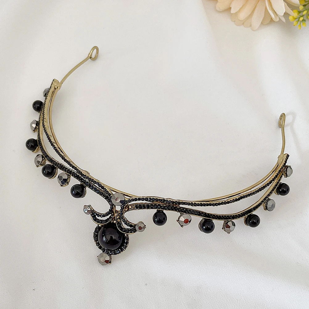 

Elegant Vintage Dinner Dress Hair Accessories Bridal Tiara for Women Bride Zinc Alloy Wedding Headband Rhinestone Crown Tiaras