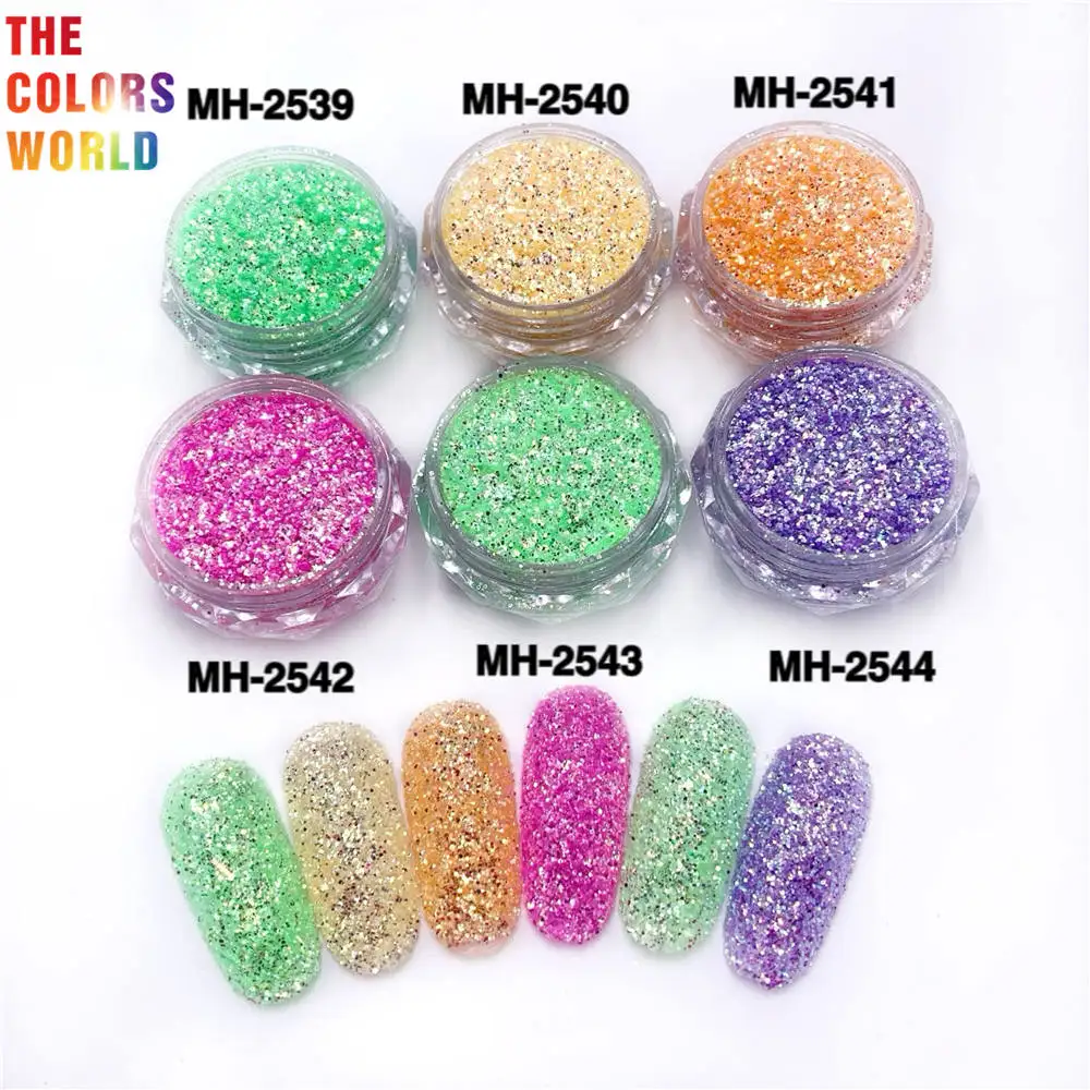 TCT-726 High Shinning Rainbow Colorful Chunky Nails And Hair Glitter Decoration Manicure Tumbler DIY Makeup Eye Shadow Supplier