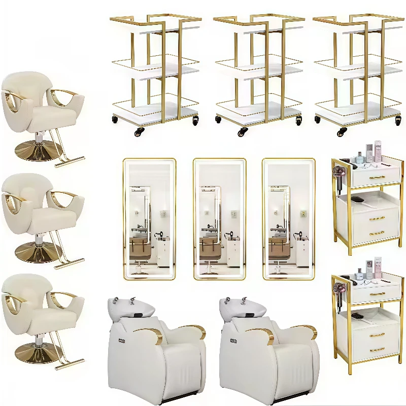 

Customizable Salon Furniture Trolley Barber Chair Salon Chairs Customization Head Spa Headspa Head Spa Bed Customize Furniture
