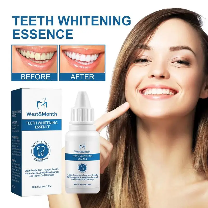 

Tooth Cleansing Whitening Essence Remove Plaque Stains Hyaluronic Acid Care Essence Gel Color Corrector Beauty Oral Health 10ml