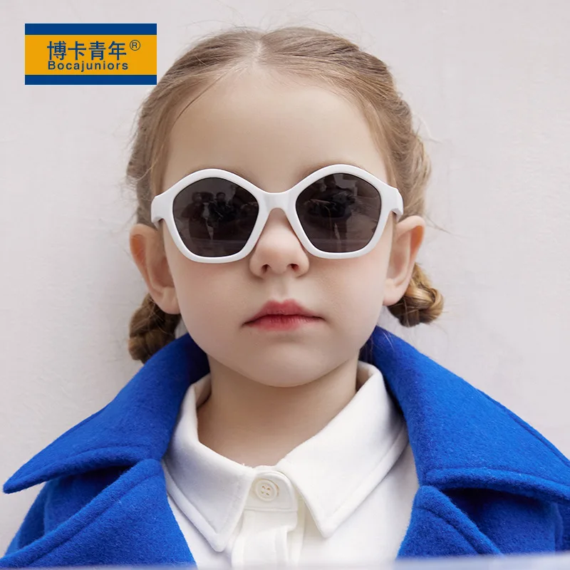 1 2 3 Years Old Kids Polarized Sunglasses TPEE Rubber Flexible Shades for Girls Boys Age 0-3