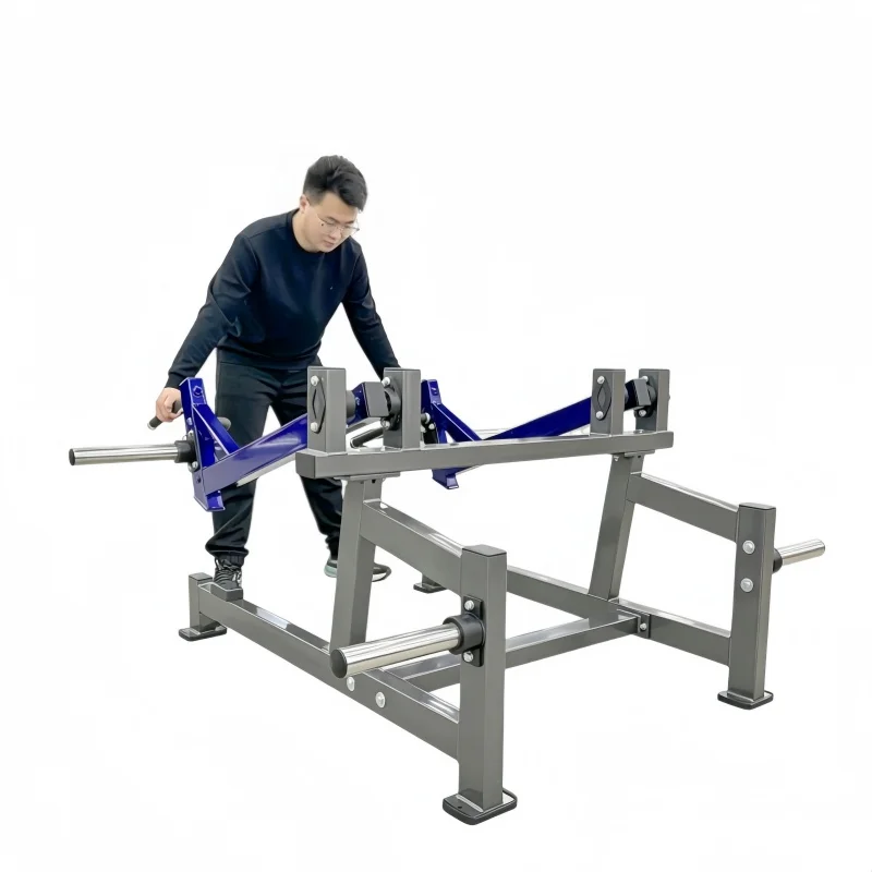 Multi Use Adjustable Plate Loaded Deadlift Machine Glute Builder Commercial Gym Equipment Deadlift Split Squats Lunge Machine