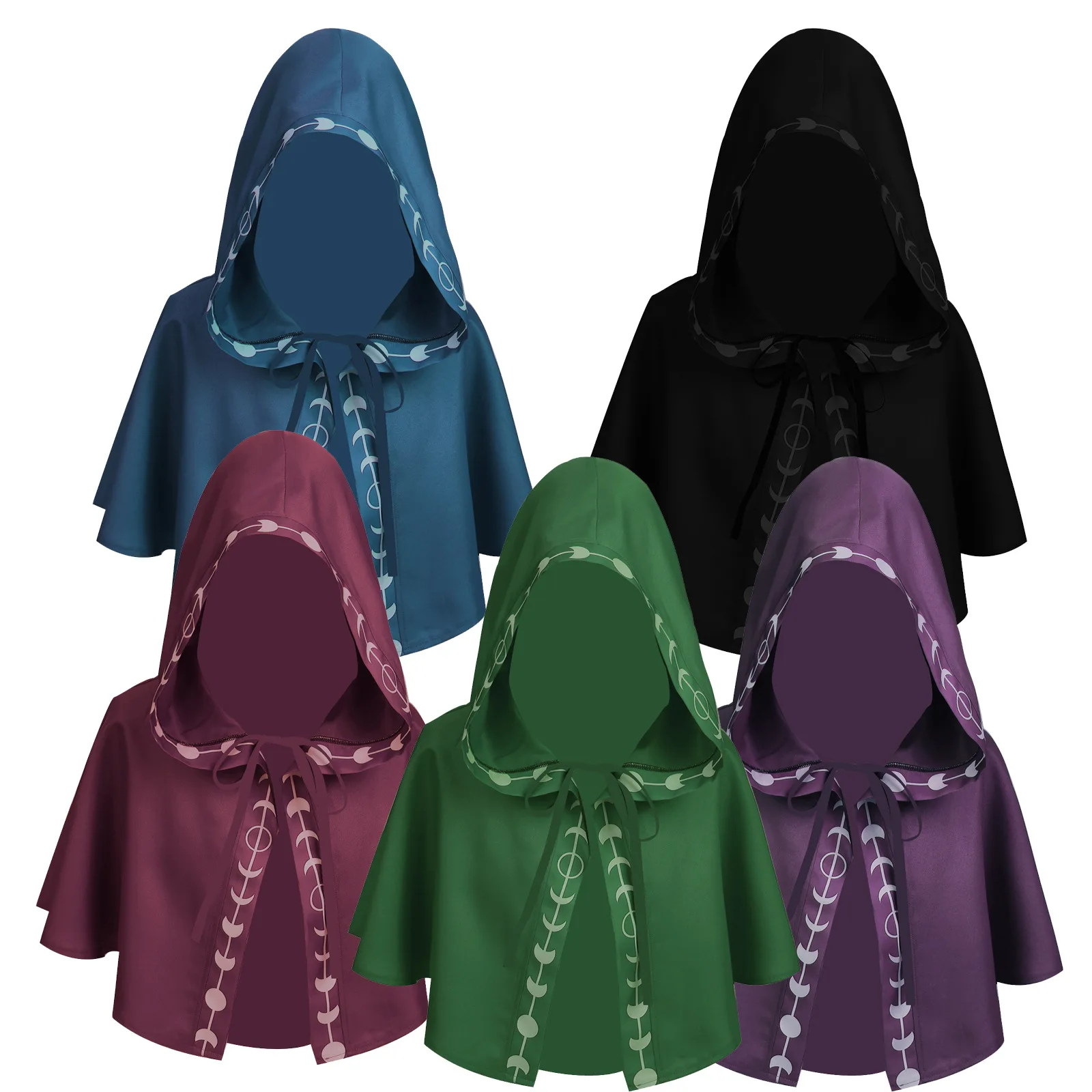 

New Medieval European-style Character Moon Short Cape Cloak Halloween Cosplay Stage Performance Costume