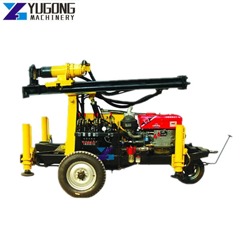 Portable Diesel Borehole Water Well Drill Rig Machine Mud Balance Pipe Jacking Drilling Rig for Deep Water Well Drilling Rig