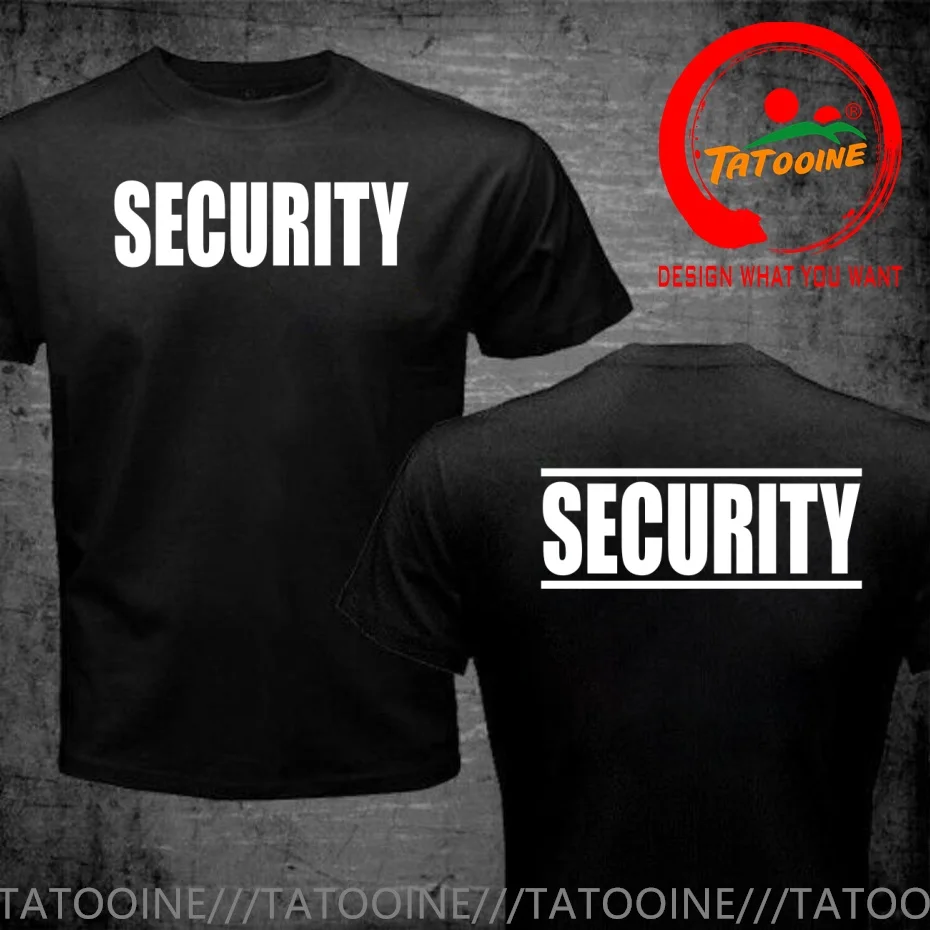 Security Stamp T Shirt Men Fashion Trendy Casual Clothing Stylish Tops Tee Shirt Leisure Tshirt Men's T-Shir