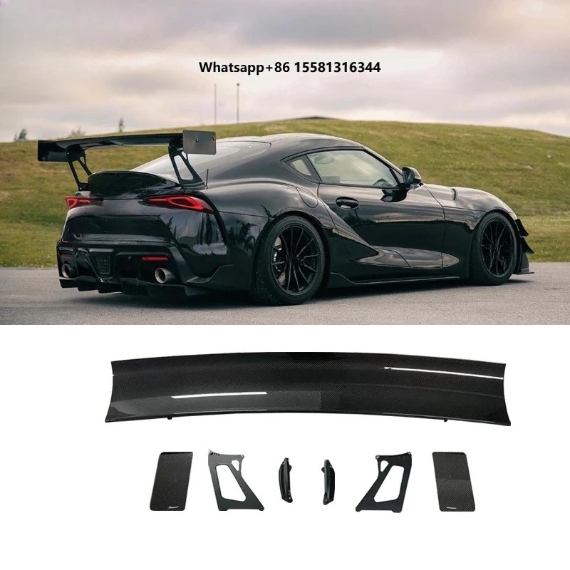Dry Carbon Fiber Rear Trunk Wing for Gr Supra A90 A91 Mk5 Verus Style Tail Wing Rear Spoiler Lip Wings Ducktail