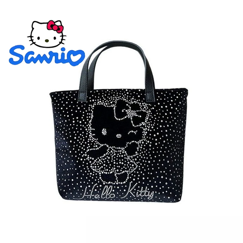 

Hello Kitty Luxury Purse Handbag Women Shoulder Crossbody Tote Crystal Decorated Fashion Versatile for Daily and Party Use