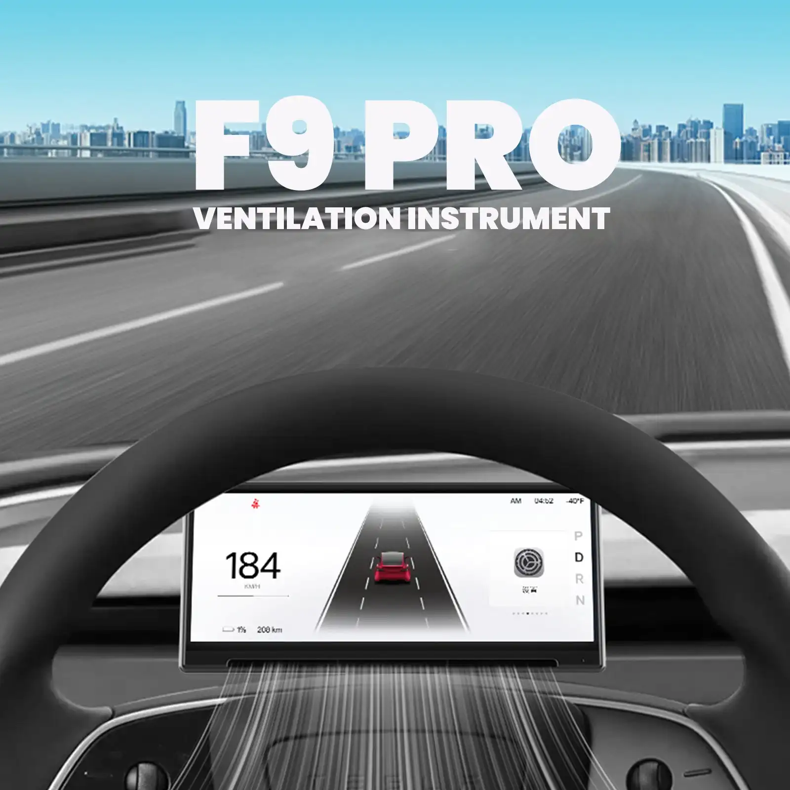 

F9 Pro Screen Dashboard Display for Tesla Model 3 2017 2023 Wireless 8.9Inch Dashboard Touchscreen Support Carplay Andriod Auto
