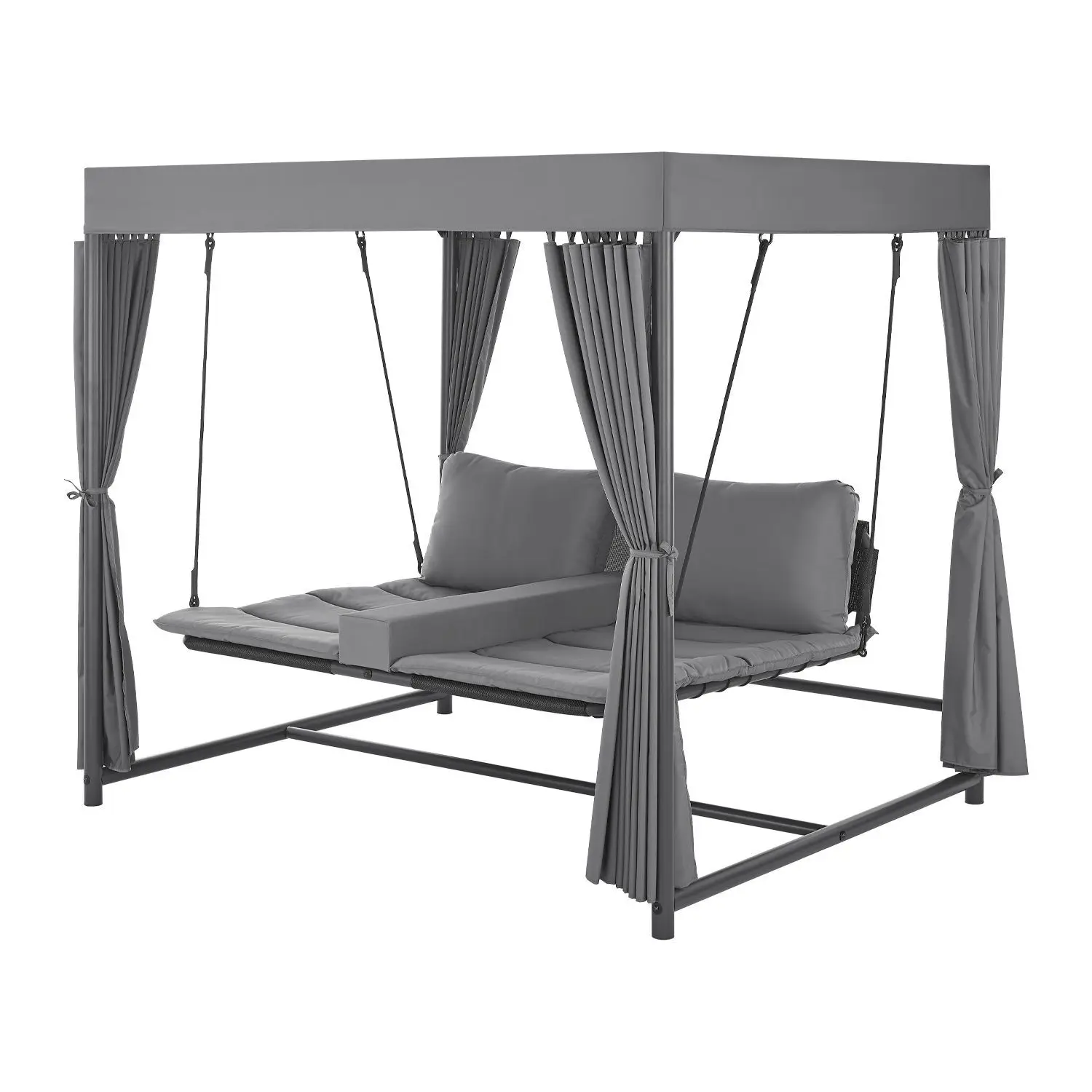 

Уличная мебель, садовая стальная качели-кровать с балдахином