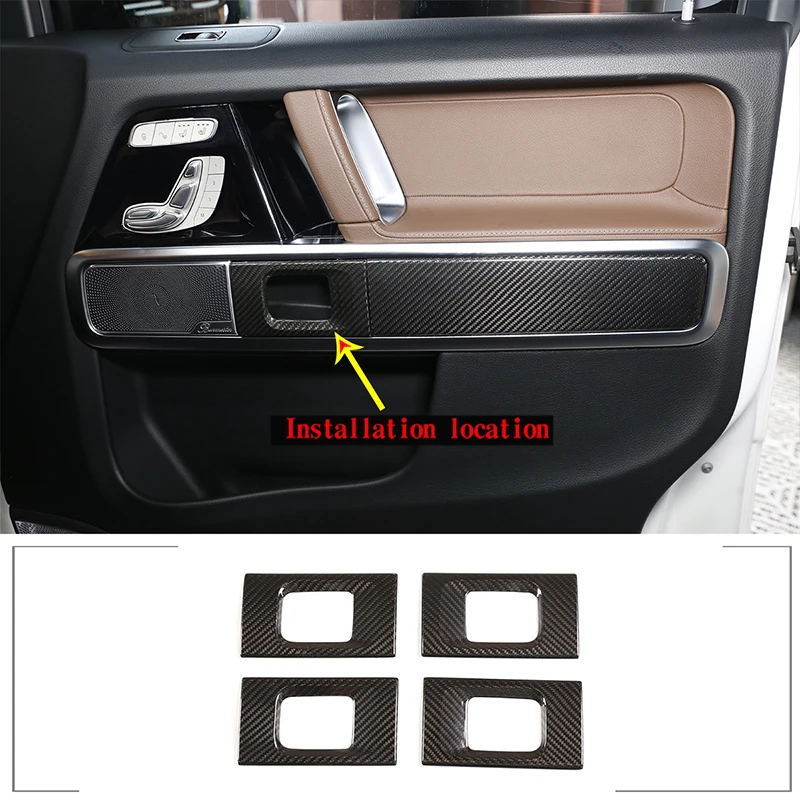 

For 2019-2020 Mercedes-Benz G-Class W463 Real Carbon Fiber Car Modeling Car Door Inner Handle Cover Sticker Car Accessories