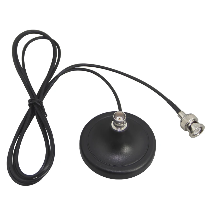 BNC Macho e Fêmea Antena Base Magnética Cabo de Extensão RG174/RG58 para Extensão de Microfone Sem Fio Q9 Ham Radio Car Sucker