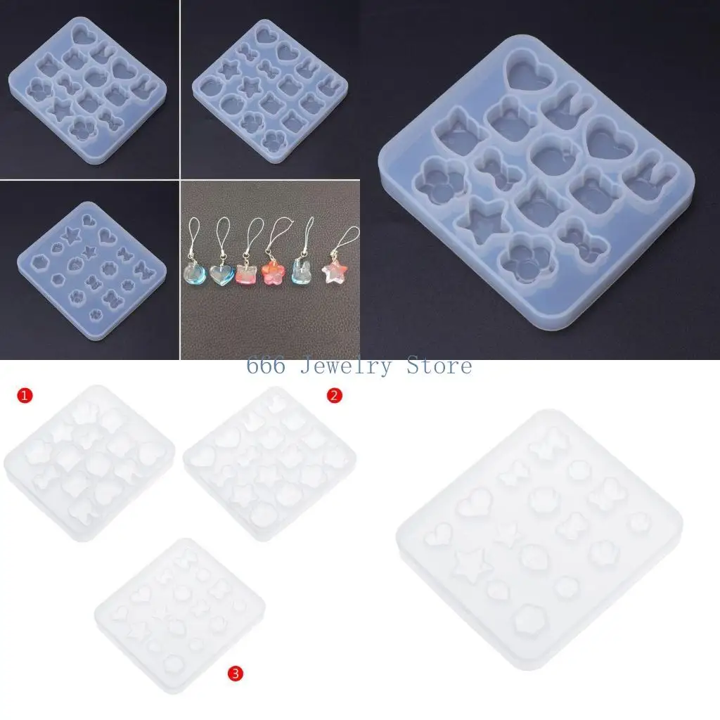 

F2TD Cute Star Apples Heart Epoxy Resin Craft DIY Jewelry Making Cake Decoration Silicone Mold Chocolate Handicraft Orname