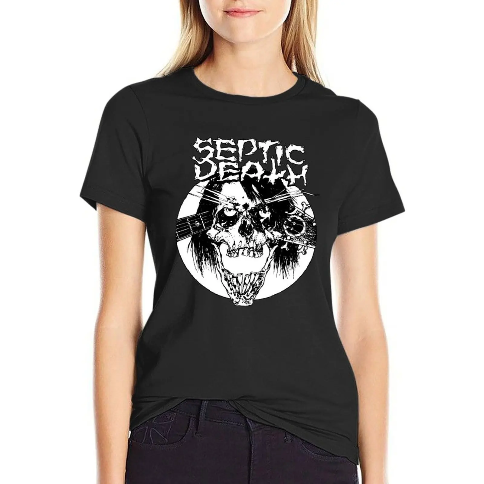 

Pushead Septic Death Skull Screeching Deafness T-Shirt sports fans sublime Blouse customizeds woman t shirt