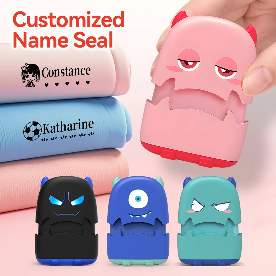 

Custom Baby Name Stamps - Personalized Waterproof Ink Seal for School Supplies, Travel & Kindergarten, Non-Fading Durable Gift