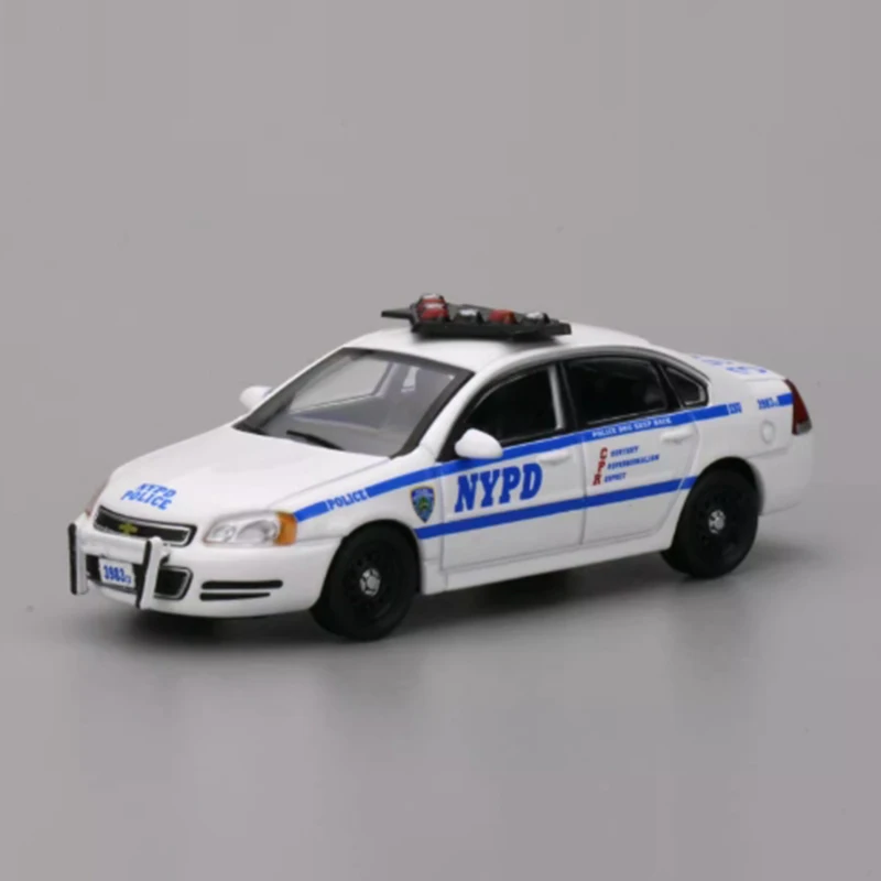 Model 596 1:64 Impala LAPD Police Model Car Souvenir Classic Static Display Collection Toy Gift