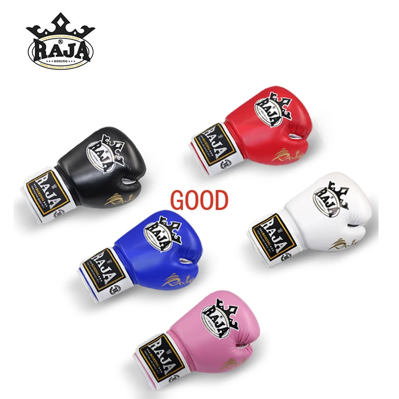 RAJA ADULT KICK BOXING GOLVES MAN/WOMAN PURE COLOR MMA MUAY THAI FIGHT BOXER TRAINING