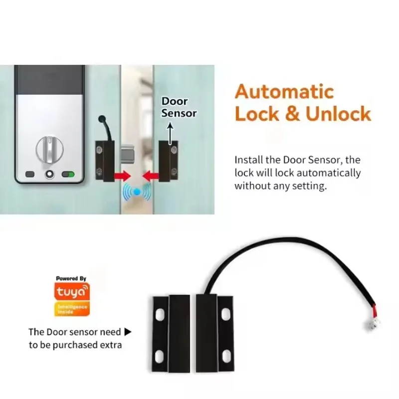 ZXHK Tuya Smart Keyless Fingerprint Lock Aluminum Door Security Digital Code Smart Gate & Door Locks