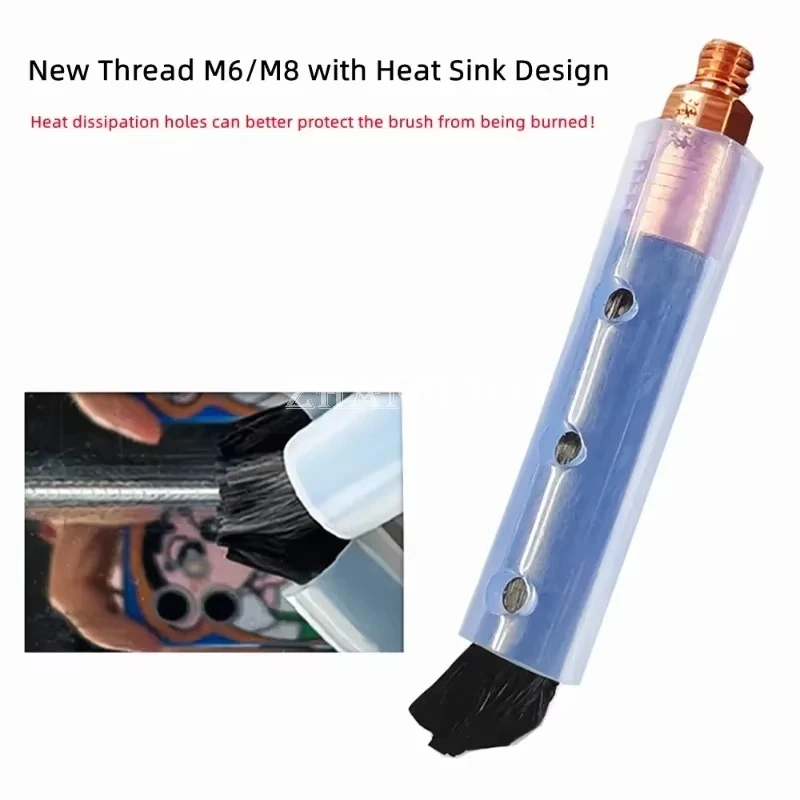 Máquina de procesamiento de cuentas de soldadura, cabezal de cepillo, pistola M6M8 M10 5 piezas