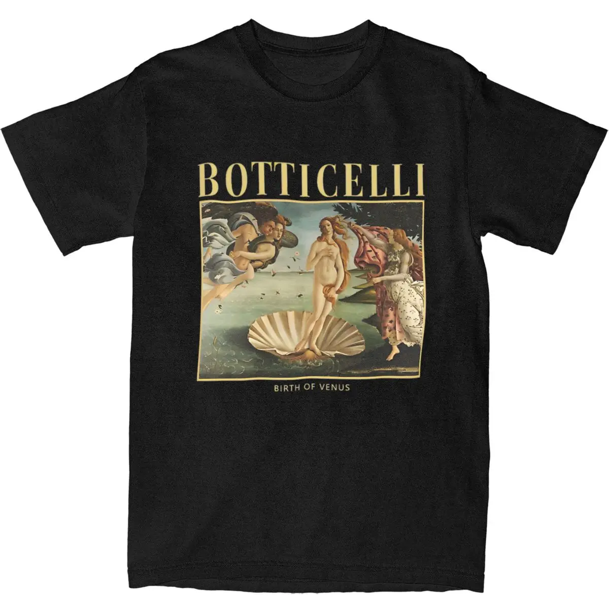 Camiseta de Nacimiento de Venus, camisetas Harajuku de Sandros Botticelli, ropa de calle de manga corta, Camiseta de algodón de verano con cuello redondo, ropa de gran tamaño