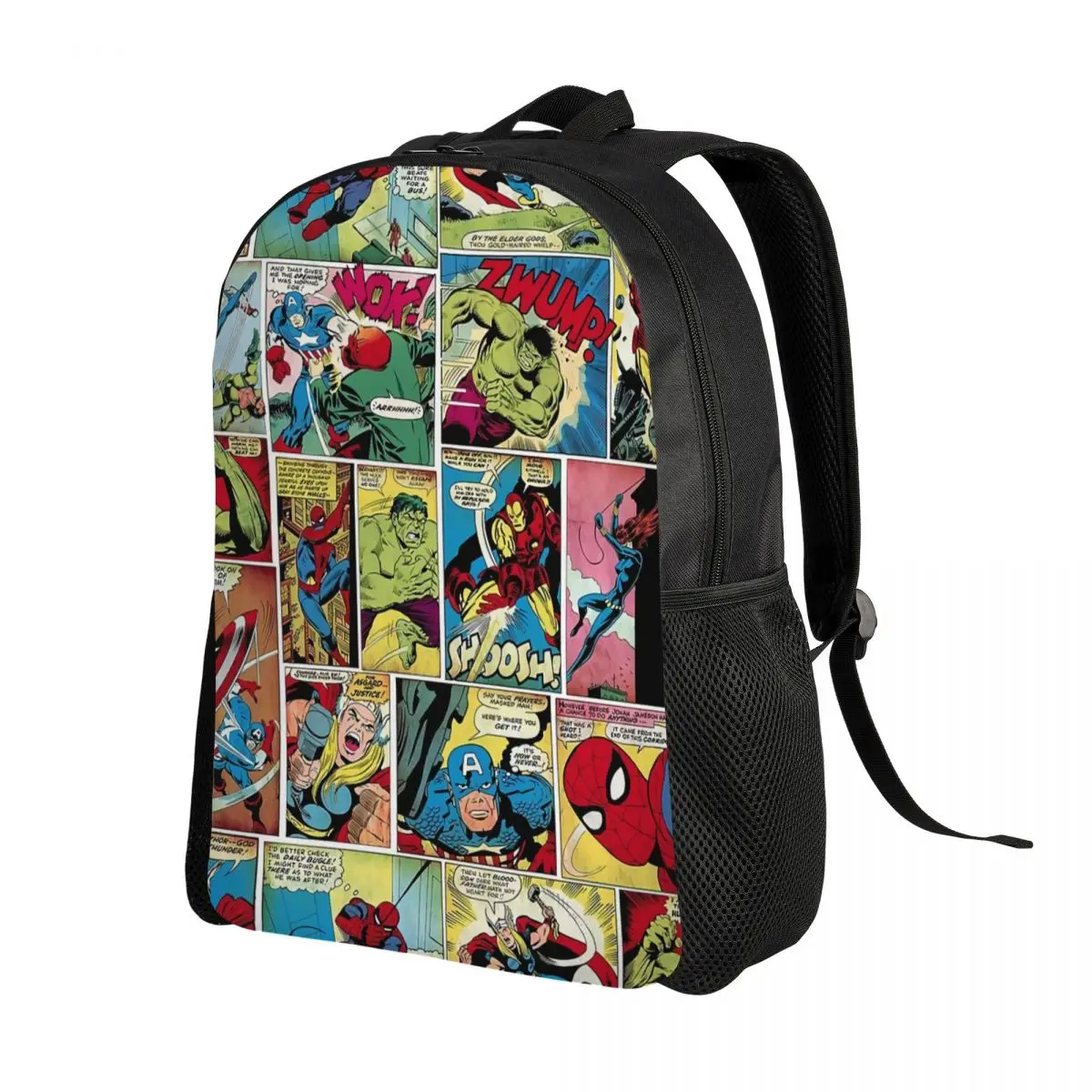 Custom Character Travel Backpack Women Men School Computer Bookbag Spider Man Superheros College Student Daypack Bags