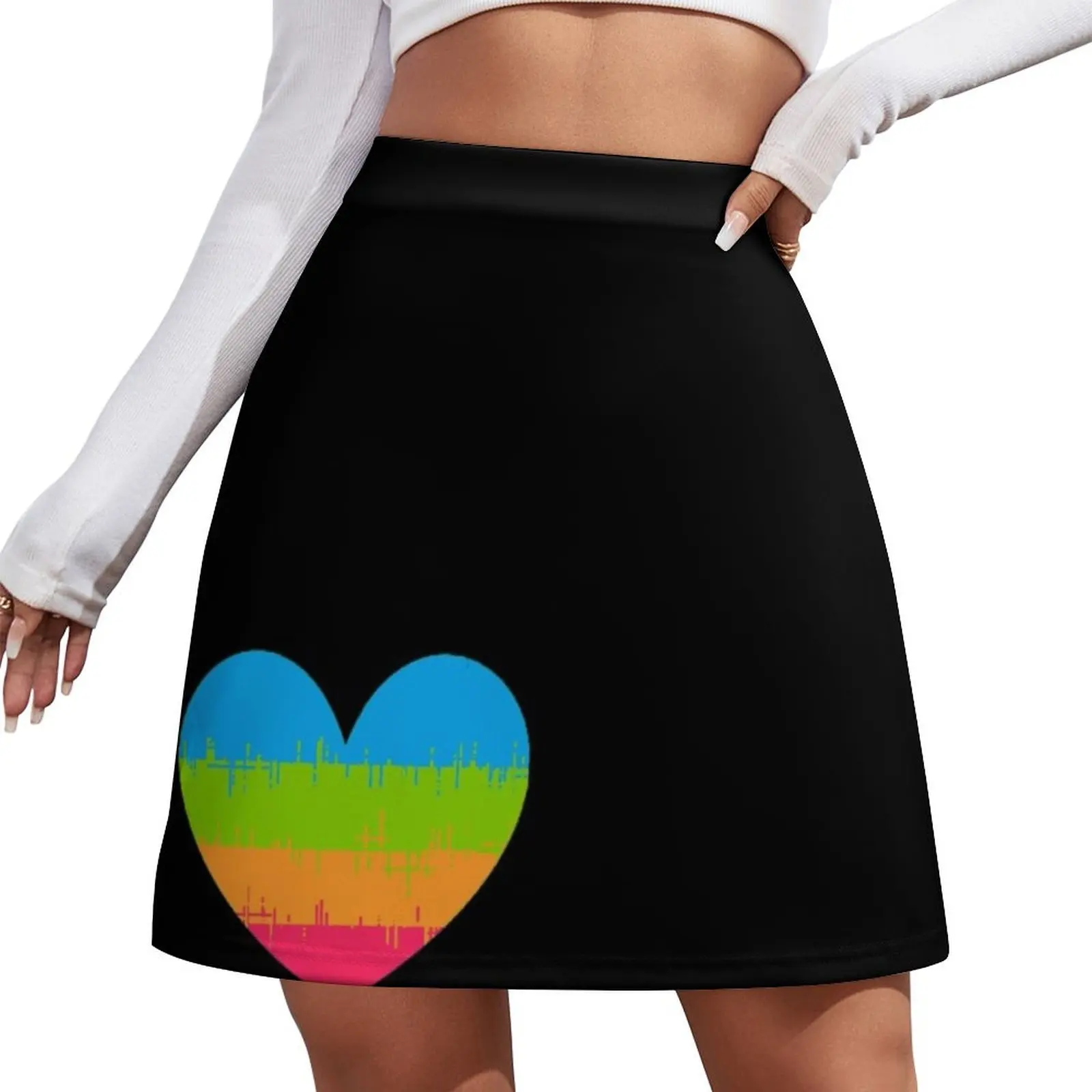 Panromantic Heart Mini Skirt Woman skirt japanese fashion Mini Skirt