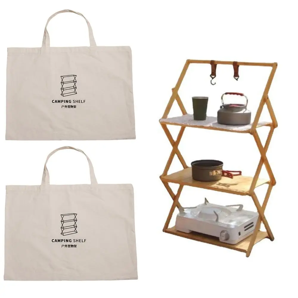

Canvas & Cotton Outdoor Camping Storage Bags Durable Carry Bags Handheld Totes Camping Shelf Organizer Bags Picnic Easy Carrying