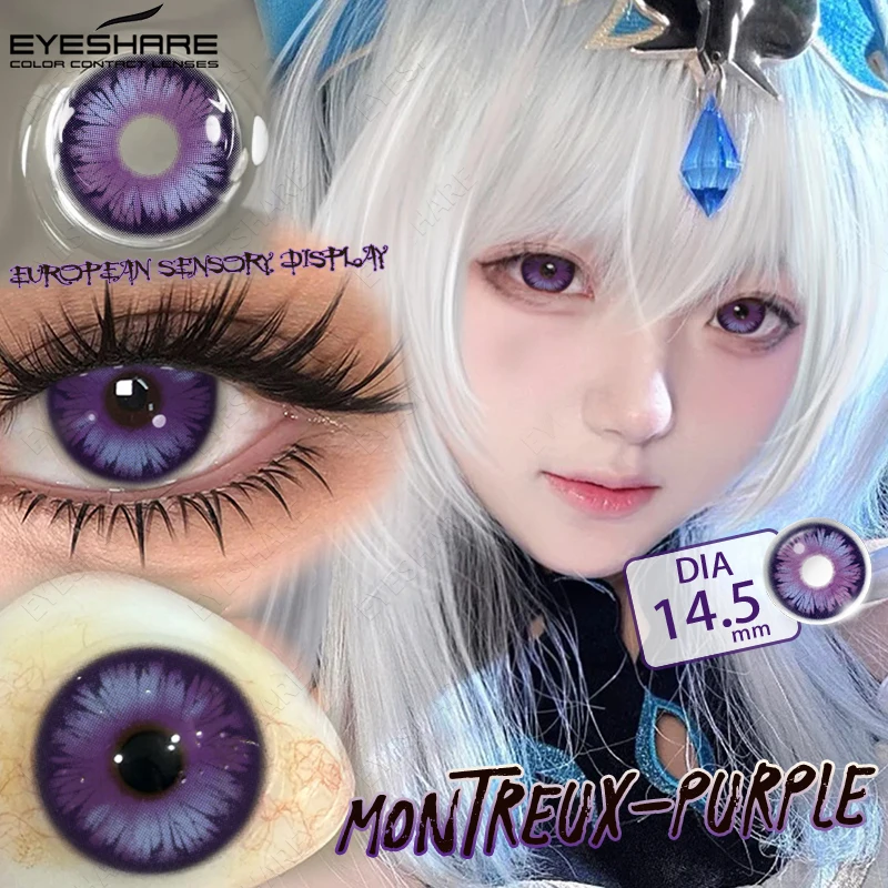 EYESHARE Farbige Kontaktlinsen für Cosplay Anime Lila Rosa Niedliche Kontaktlinsen Rote Linsen für Halloween Make-up Blaue Pupillen Y2K Linsen – Detail 9