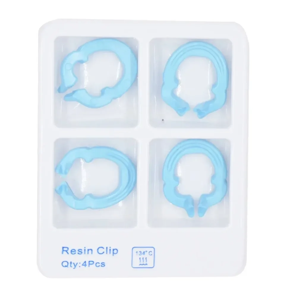 AG 4Pcs/Set Dental Resin Clamping Ring Separator Ring Sectional Contoured Matrices Holder Matrix Autoclavable Fixed Clamp