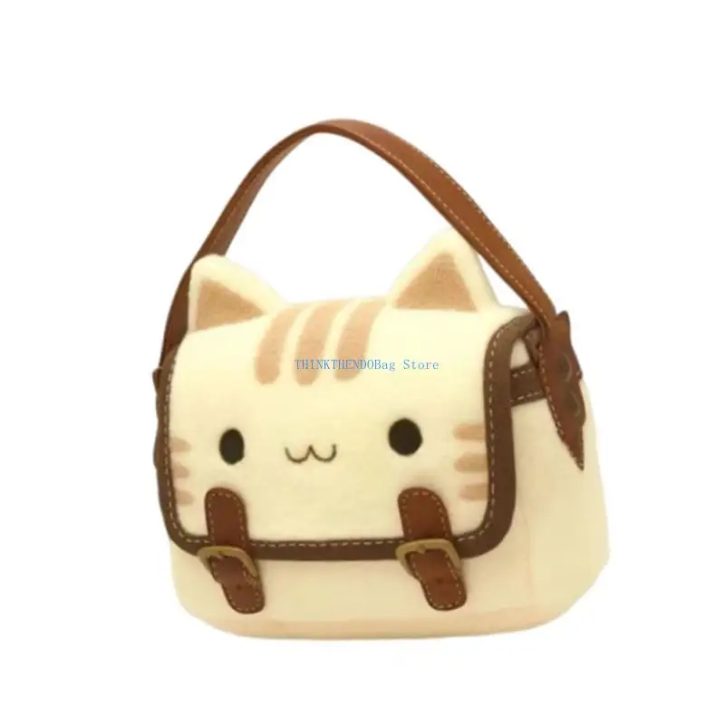 

63HC Comfortable Plush Cats Top Handle Bag Adds A Touch Of Whimsy To Your Wardrobe