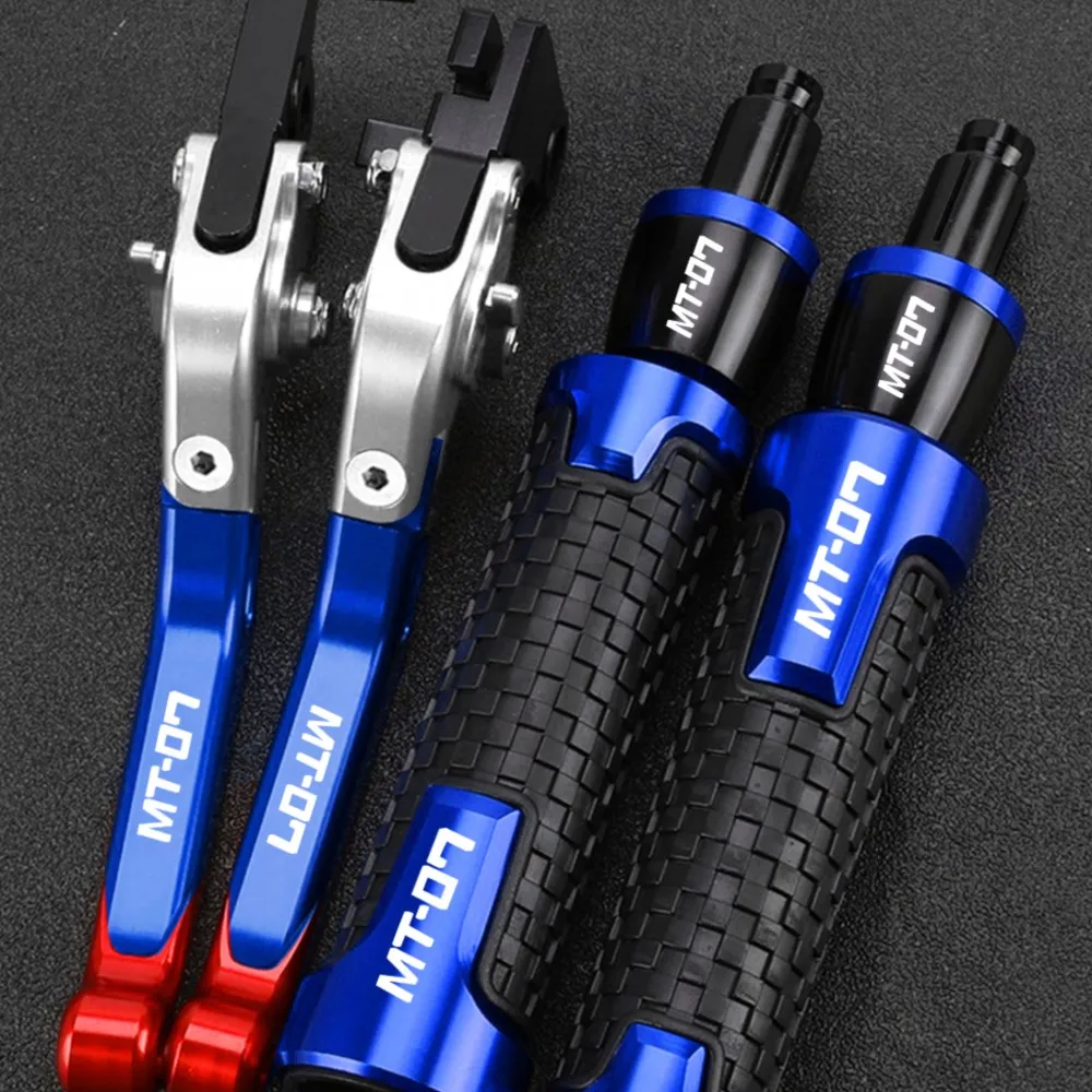MT-07 2025 Motorcycle Adjustable Brake Clutch Lever Foldable Handle Grips For Yamaha MT07 MT 07 2014 ~ 2020 2021 2022 2023 2024