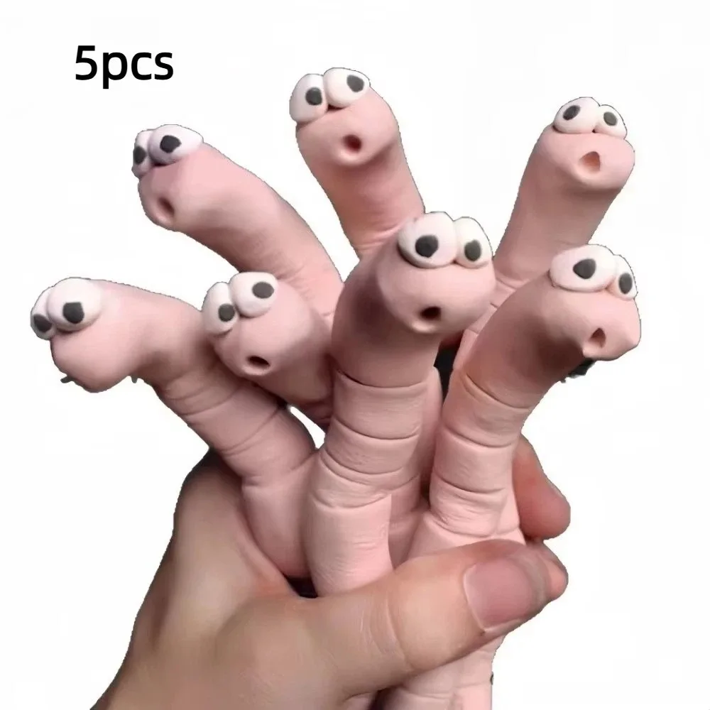 5pcs Garden Ground Insertions Cute Design Fun Miniatures Earthworm Soil Moisture Meter Potted Plant Decor Lawn