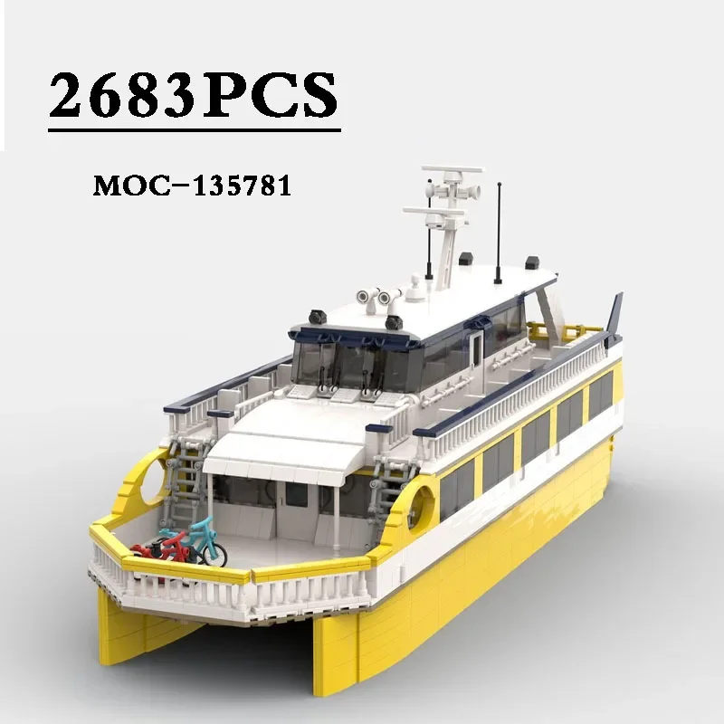 

MOC-135781 Passenger Ferry Small Particle Assembly Block Sea Ship Construction 2683PCS Boy Birthday Gift Christmas Toy Gift