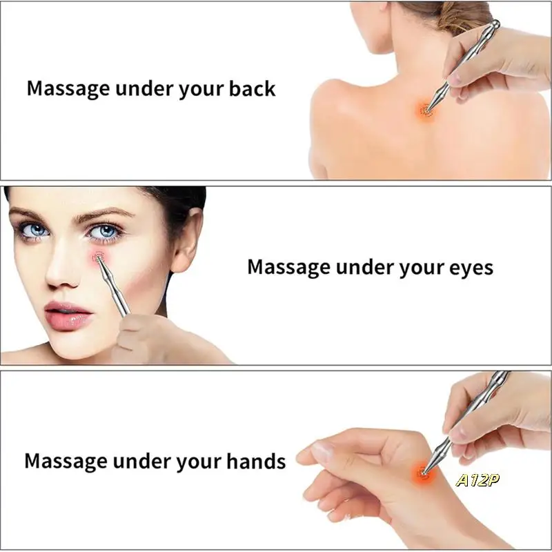 

Acupuncture Pen Trigger Point Massager Tool Deep Tissue Massage Tool For Face Finger Massage Body Muscle