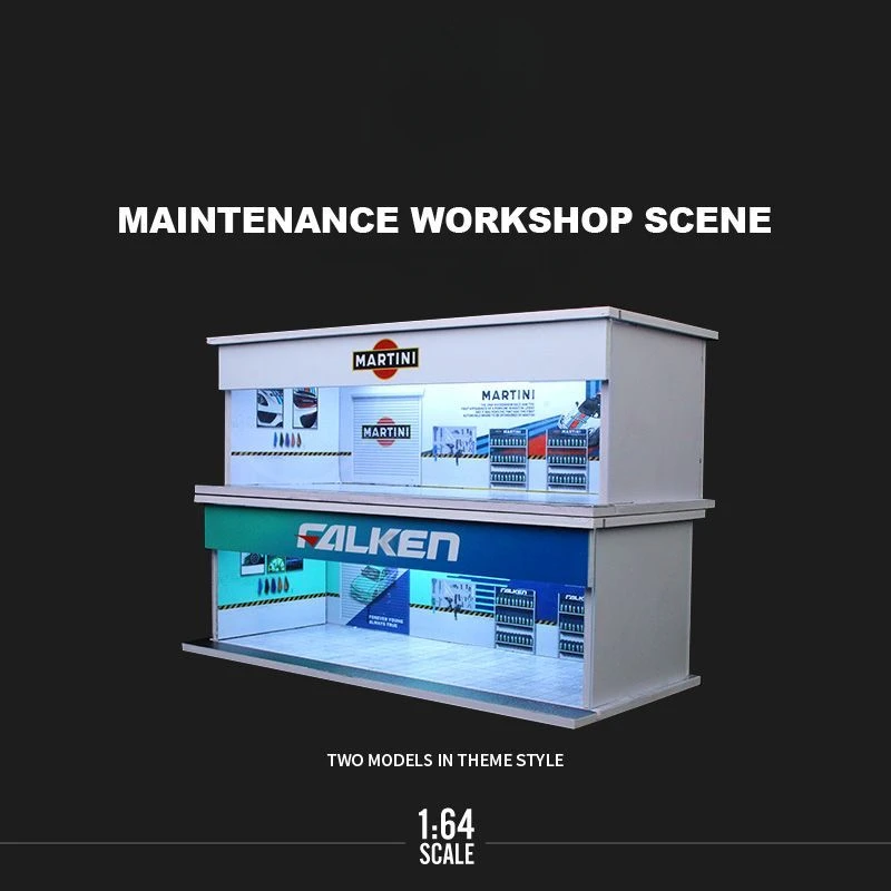 1:64 Martini Feijin Light Version Assembly Repair Workshop Scene Model Collection