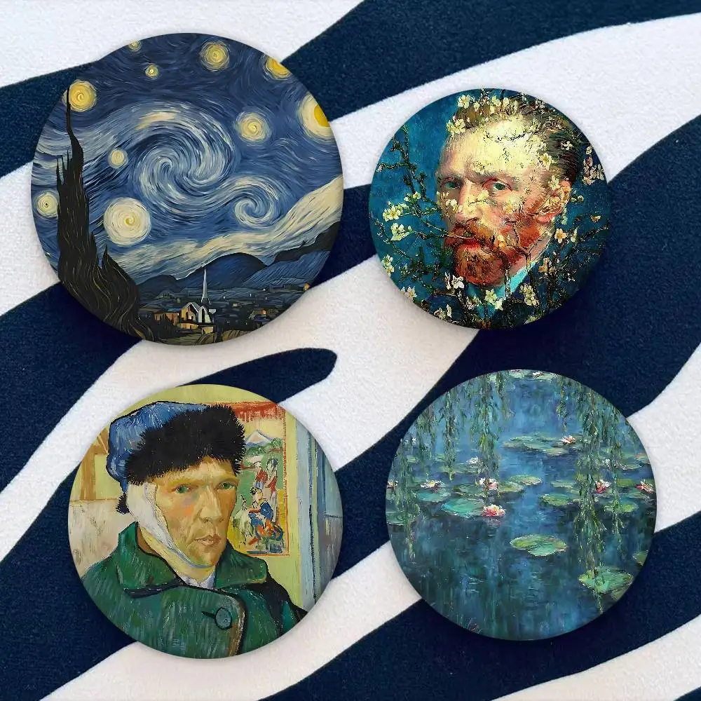Van Gogh Oil Painting Badges Tinplate Soft Button Pin Brooch Metal Badge Custom Jewelry Accessories Hat Bag Lapel