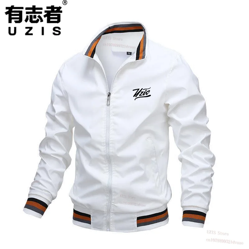 

UZIS fashion men's casual windbreaker jacket hooded jacket men's waterproof outdoor spring and autumn coat clothing
