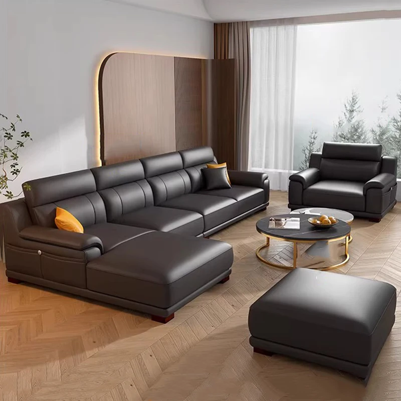 

Genuine Leather Classic Sofas Luxury Nordic Bedrooms Comfortable Sofas Design Wooden Canape Salon De Luxe Home Furniture