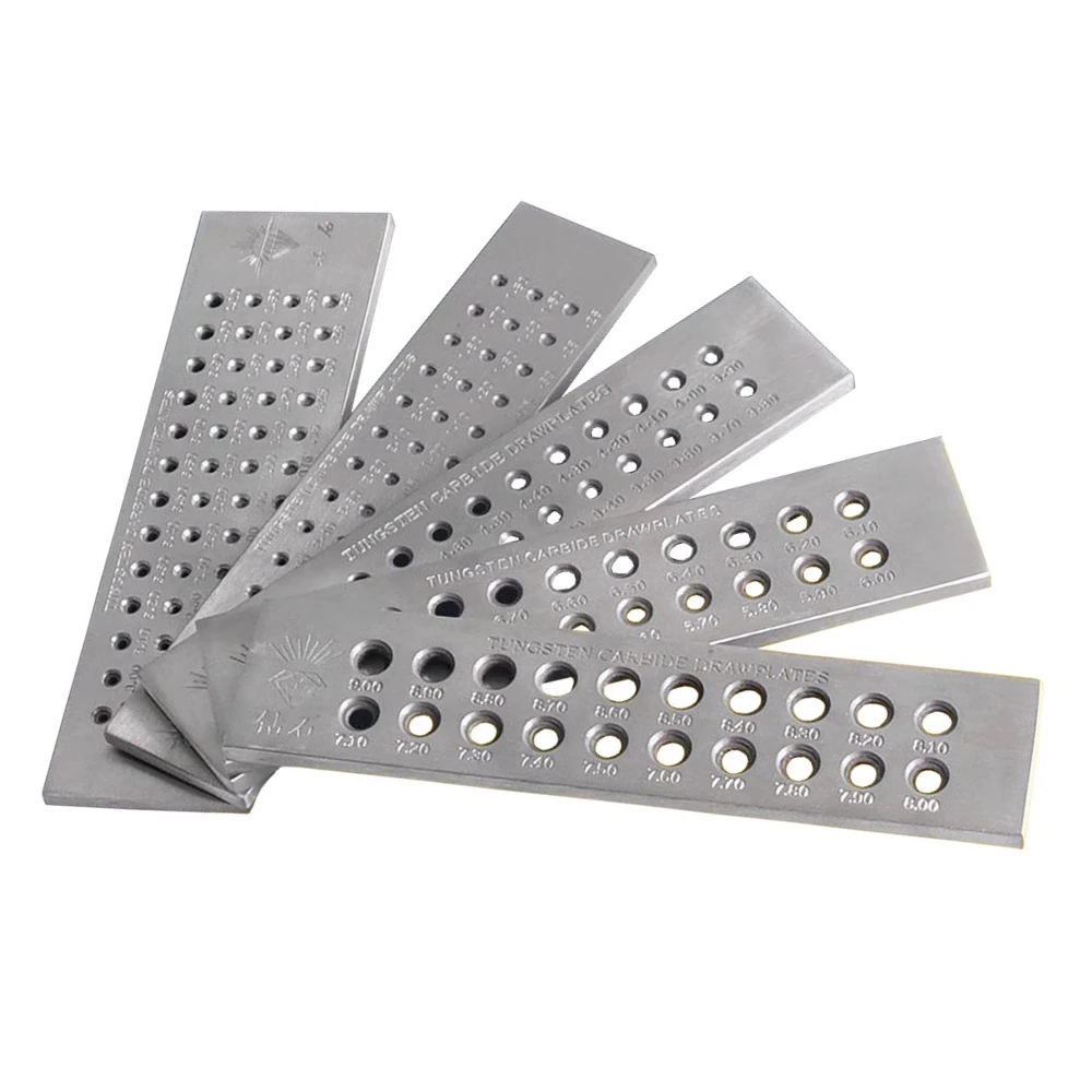 1Piece Wire Drawing Plates Tungsten Steel Alloy Wire Draw Plate Metal Wires Drawing And Forming Tools For Crafts Jewelry Making