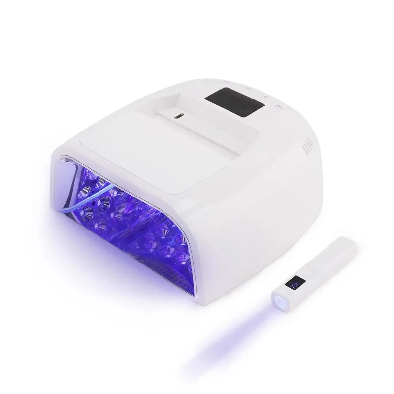 

Newest 2 in 1 Rechargeable UV LED Nail Lamp Smart Sensor Auto for Gel Polish Curing Professional Salon Home Manicure Machine