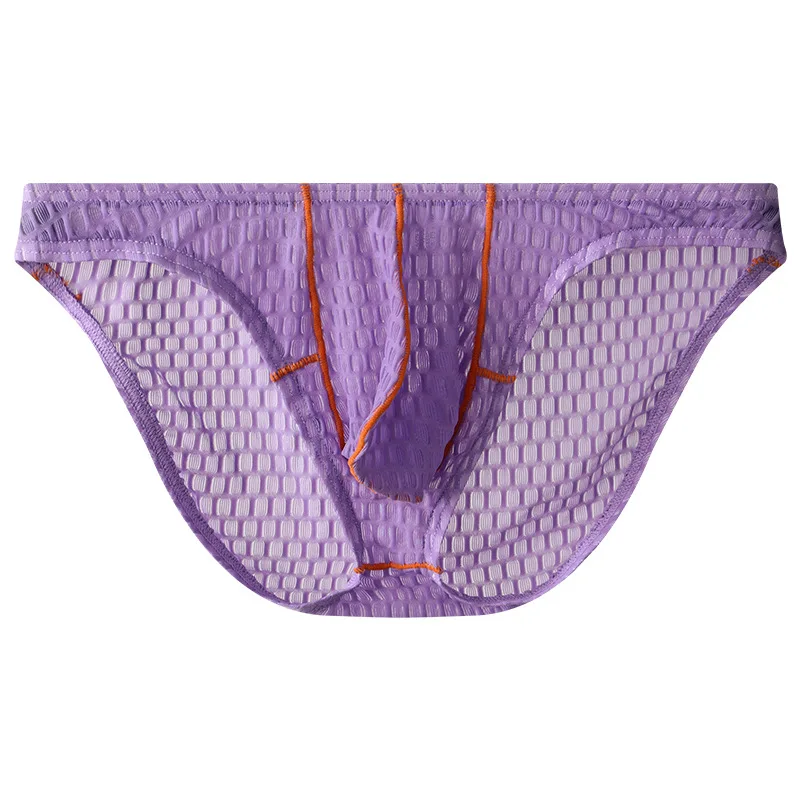 

Men's Sexy Brief Summer Jacquard Lace Ulta-thin High Elastic Comfortable Panties Sissy Erotic Low-rise U Convex Pouch Underpants