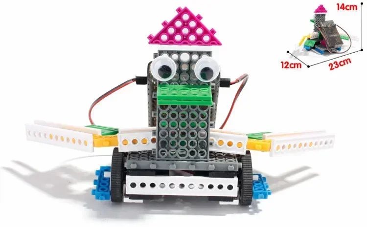 Jouet électronique d'assemblage de blocs de construction de robot de camion de lutte contre l'incendie, train RC télécommandé, ski, canard, bricolage, drôle, 4 en 1, 170 pièces