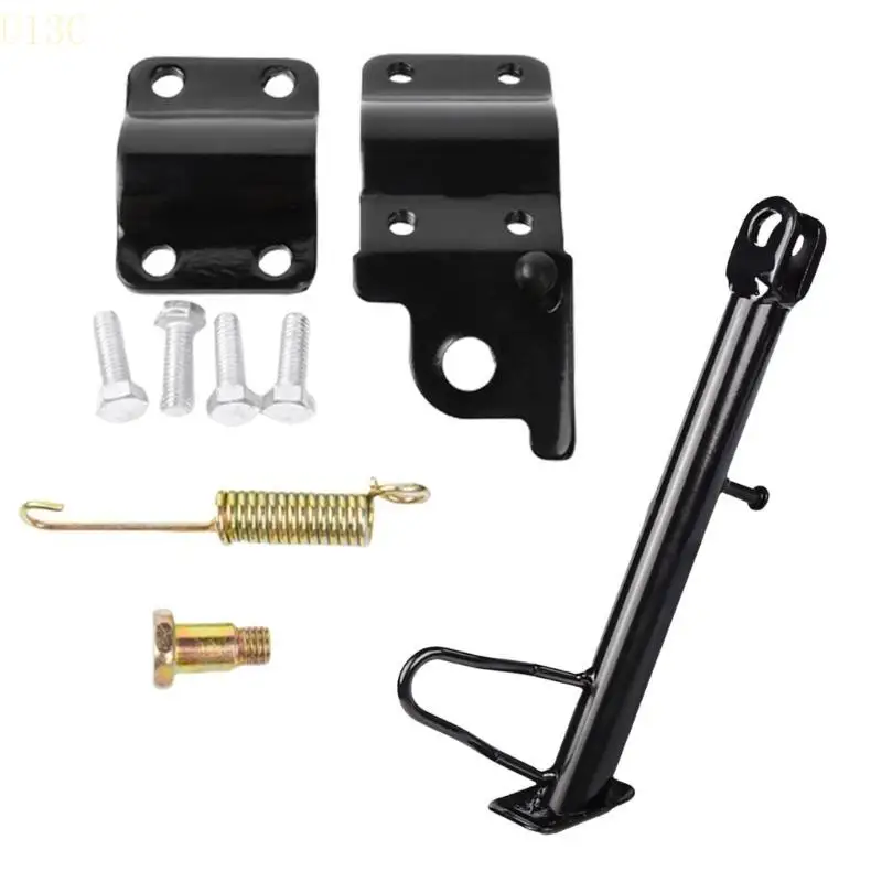 U13C Replacement Side Support Stand Motorbike Kickstand with Mounting Accessories