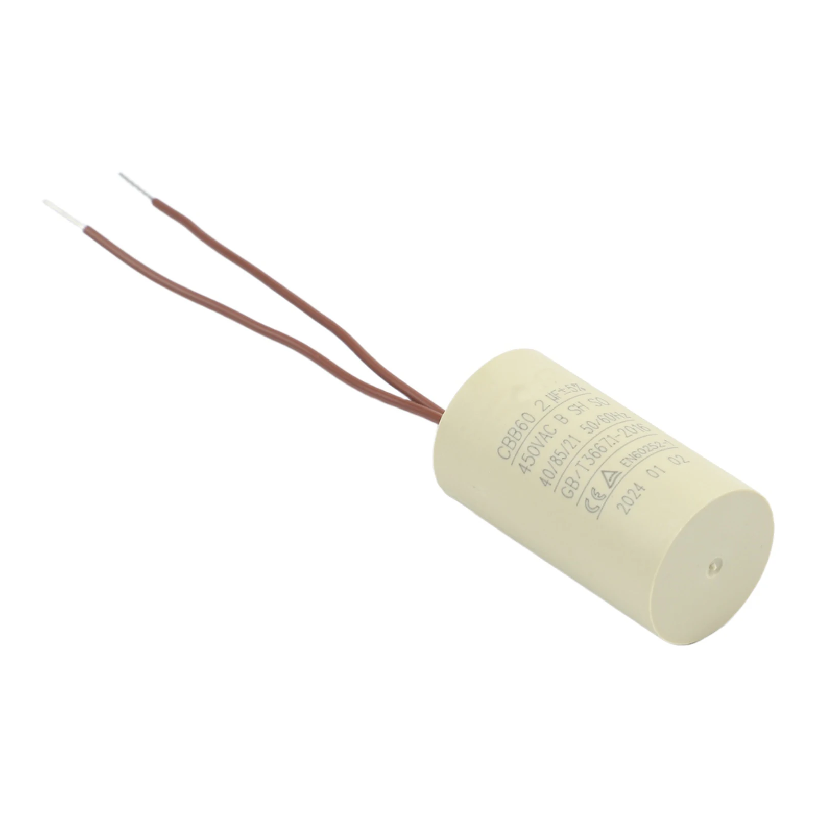 Capacitor CBB60 para bomba de água circulante, lareira suspensa, capacitor 2uF para compressores de ar, bombas de água, lavadoras de pressão