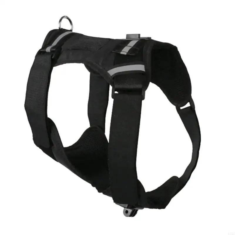 

U55C 1 Set Dog Camera Strap Holder Mount Harness for Action Cameras Capturing Adventure from Chest or Back Two View