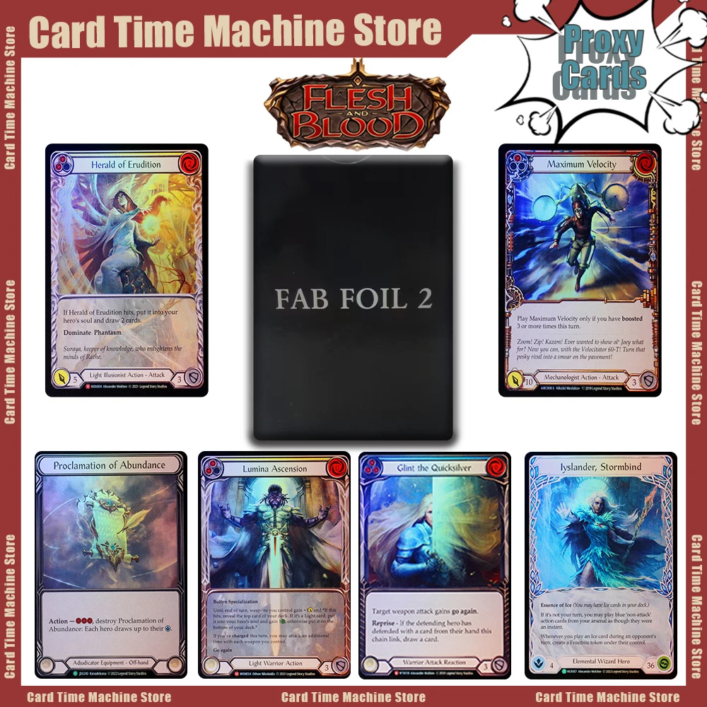 Blood FOIL Proxy Boxed Set Bundle Cards DIY Cards FAB TCG Game Collection Cards Iyslander, Stormbind Dyadic Carapace Codex