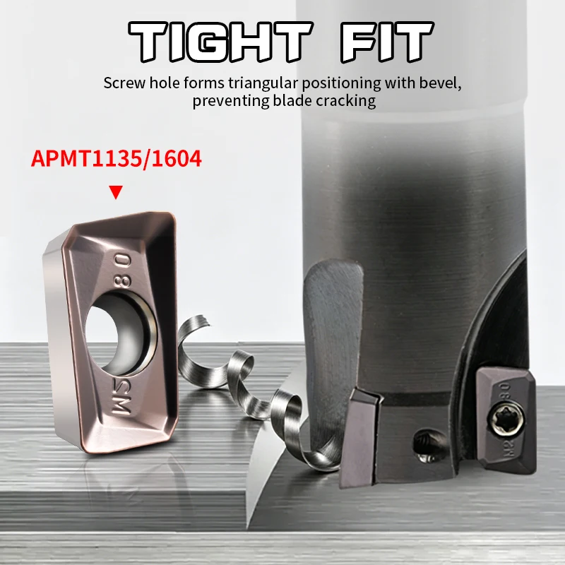 BAP300R CNC Right Angle Shoulder Milling Cutter APMT1135 Carbide Insert Indexable End Mill Lathe Cutting Tool
